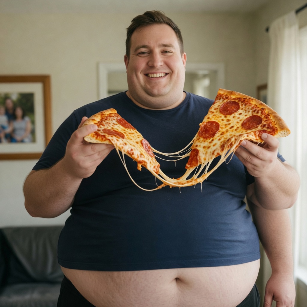 Demo pizza prop on a super-chonk still